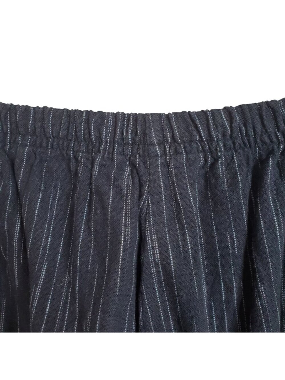 Dialogue Size 1X Set Top Pants Linen Cotton Outfit Button Jacket Striped Pull On - Picture 12 of 12